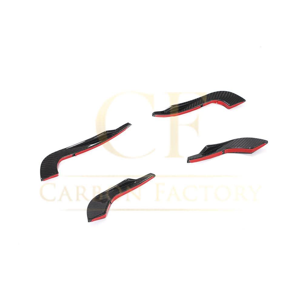 Carbon Fibre Front Bumper Canards for Audi A4 B9 S Line & S4 19-22 - Carbon Factory