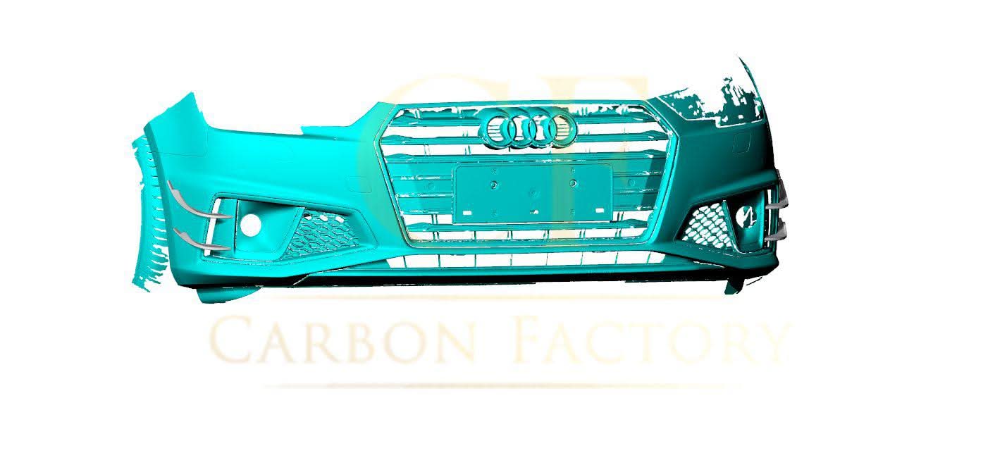 Carbon Fibre Front Bumper Canards for Audi A4 B9 S Line & S4 19-22 - Carbon Factory