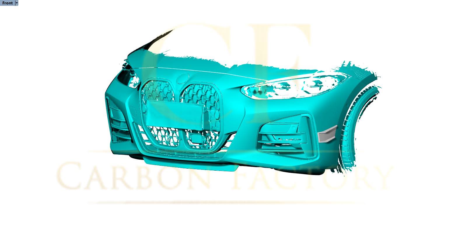Carbon Fibre Front Bumper Canards for BMW 4 Series G22 G23 20-Present - Carbon Factory
