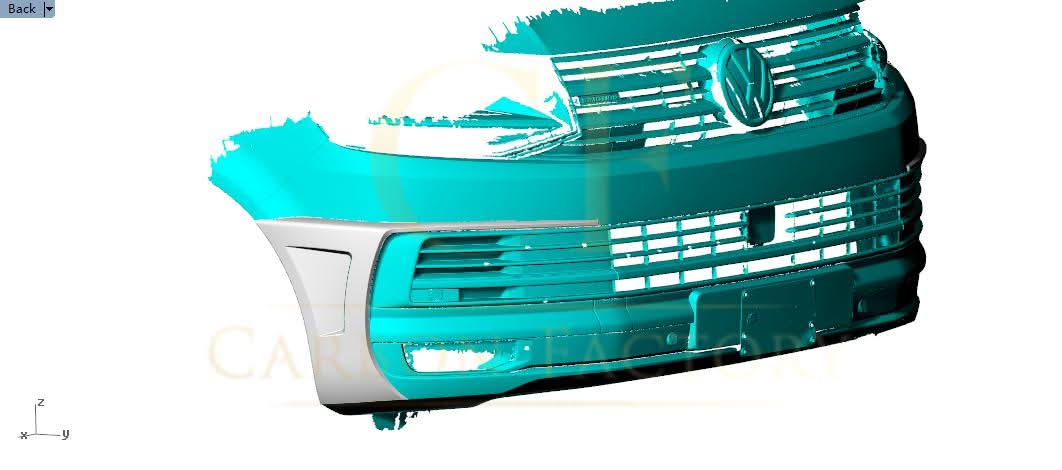 Carbon Fibre Front Bumper Trims for VW T6 Multivan 15-20 - Carbon Factory