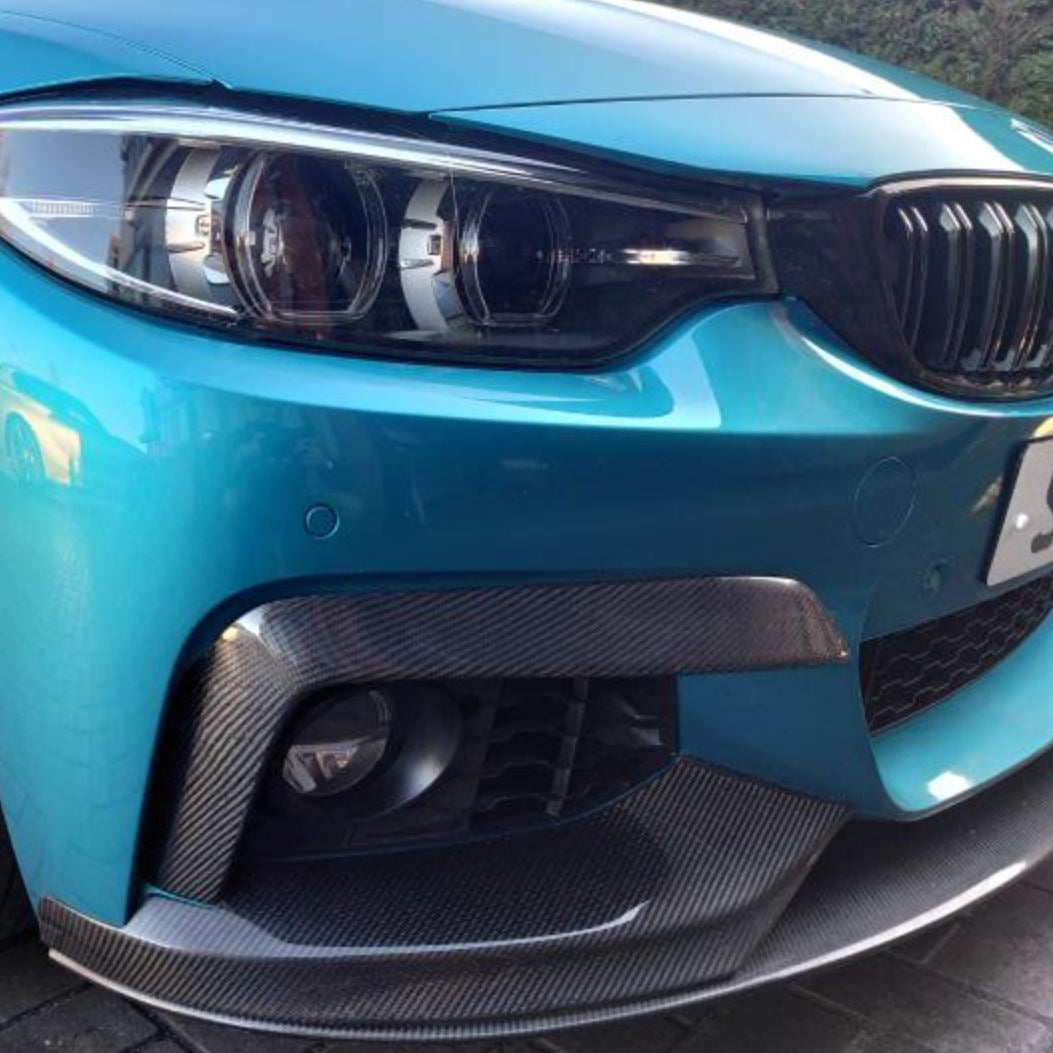 Carbon Fibre Front Bumper Upper Trims for BMW 4 Series F32 F33 F36 2014-2020 - Carbon Factory