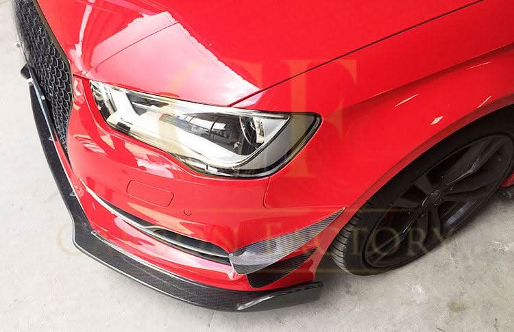 Carbon Fibre Front Canard Set for Audi A3 S Line S3 Saloon 13-15 - Carbon Factory