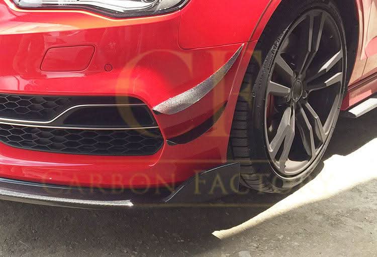 Carbon Fibre Front Canard Set for Audi A3 S Line S3 Saloon 13-15 - Carbon Factory
