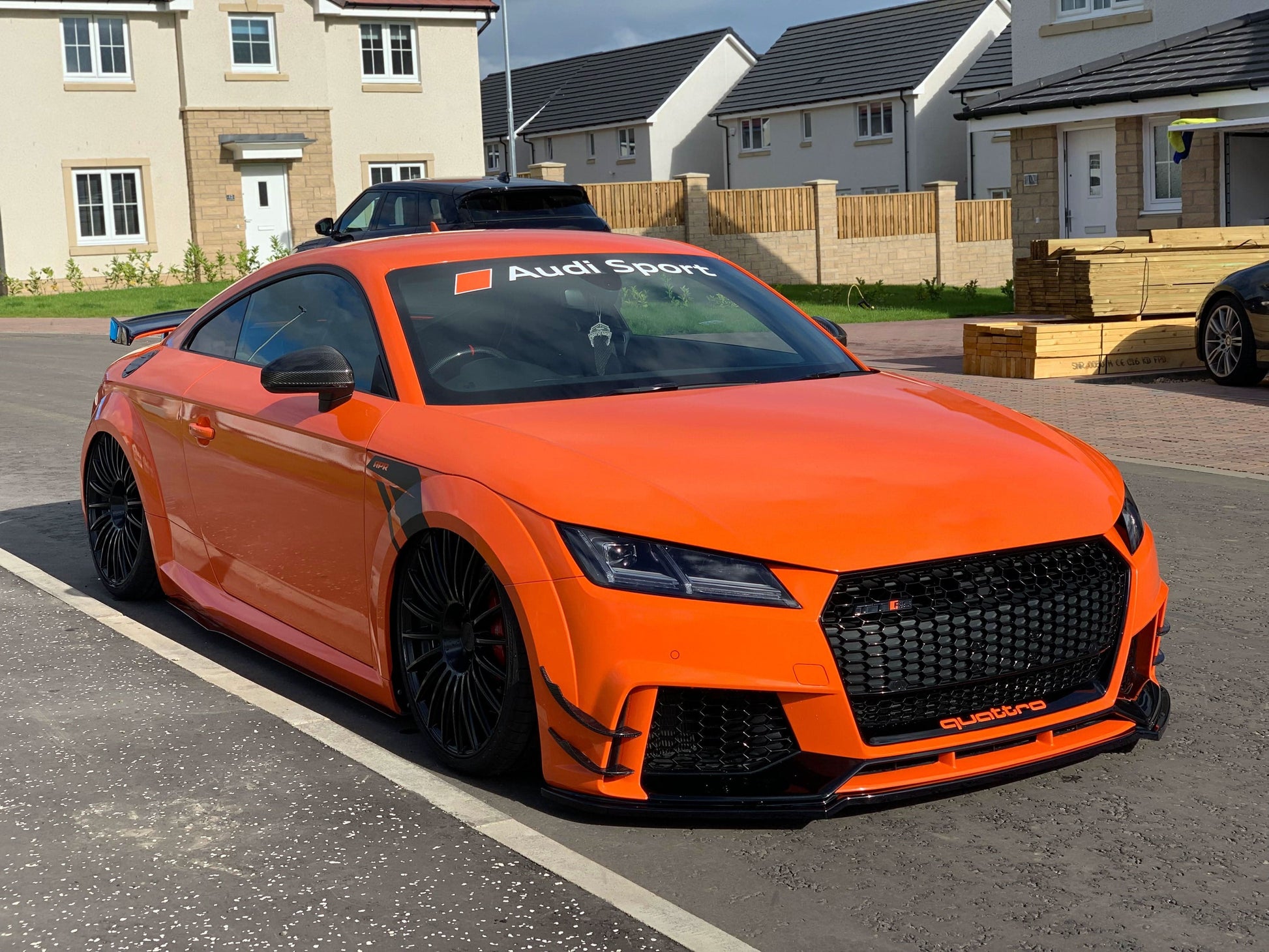 Carbon Fibre Front Canards for Audi 8S TTRS MK3 15-18 - Carbon Factory