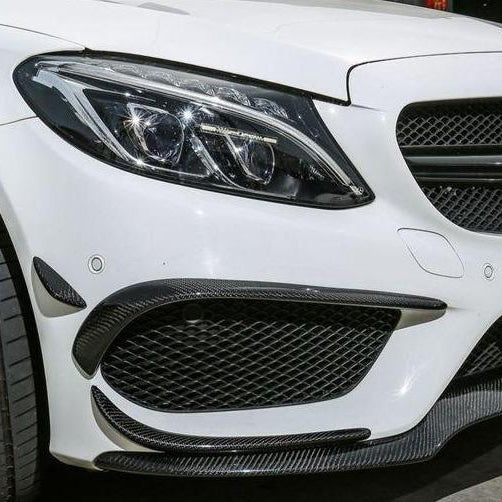 Carbon Fibre Front Canards Sets for Mercedes W205 C Class AMG 15-18 - Carbon Factory