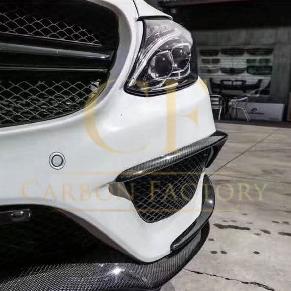 Carbon Fibre Front Canards Sets for Mercedes W205 C Class AMG 15-18 - Carbon Factory