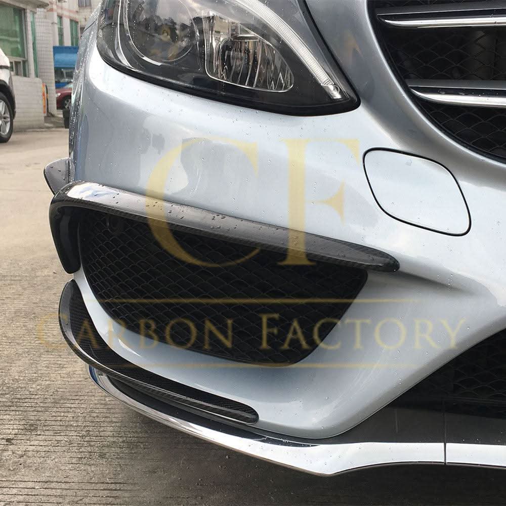 Carbon Fibre Front Canards Sets for Mercedes W205 C Class AMG 15-18 - Carbon Factory