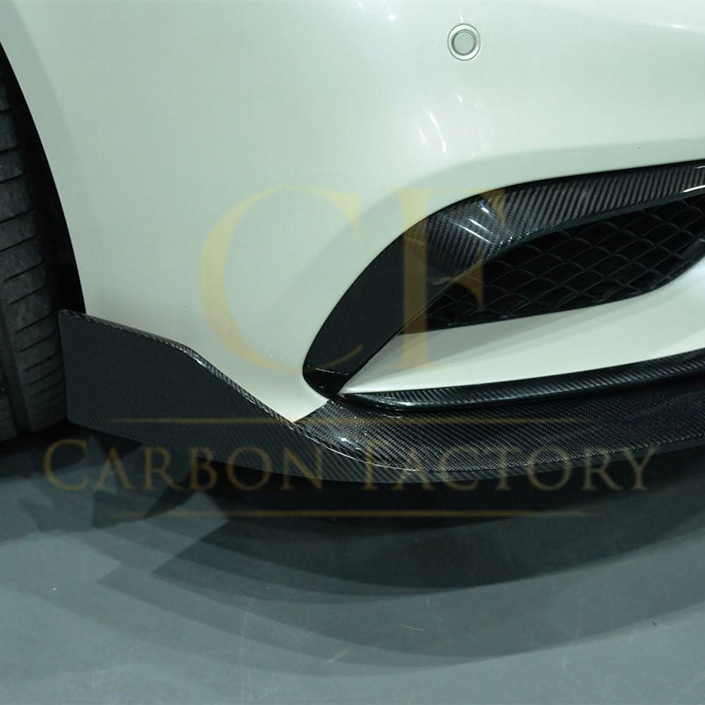 Carbon Fibre Front Side Grille Trim for Mercedes C218 CLS 15-18 - Carbon Factory