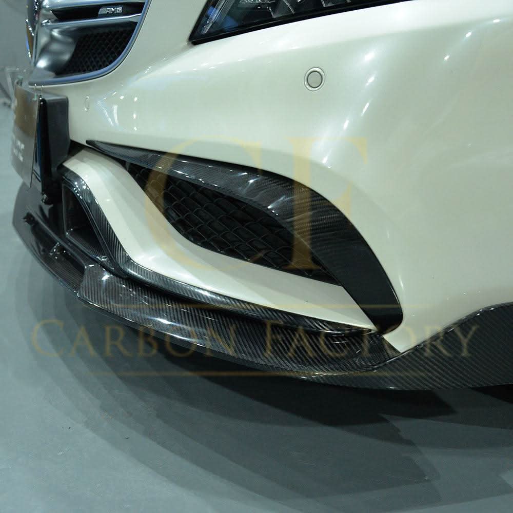 Carbon Fibre Front Side Grille Trim for Mercedes C218 CLS 15-18 - Carbon Factory