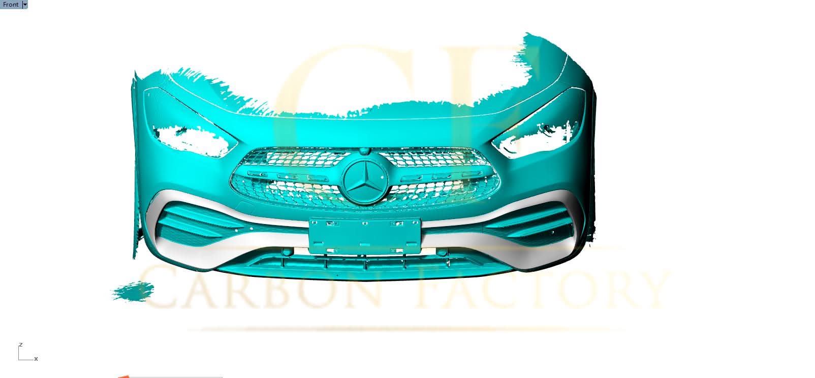 Carbon Fibre Front Side Trims for Mercedes Benz H247 GLA 20-Present - Carbon Factory