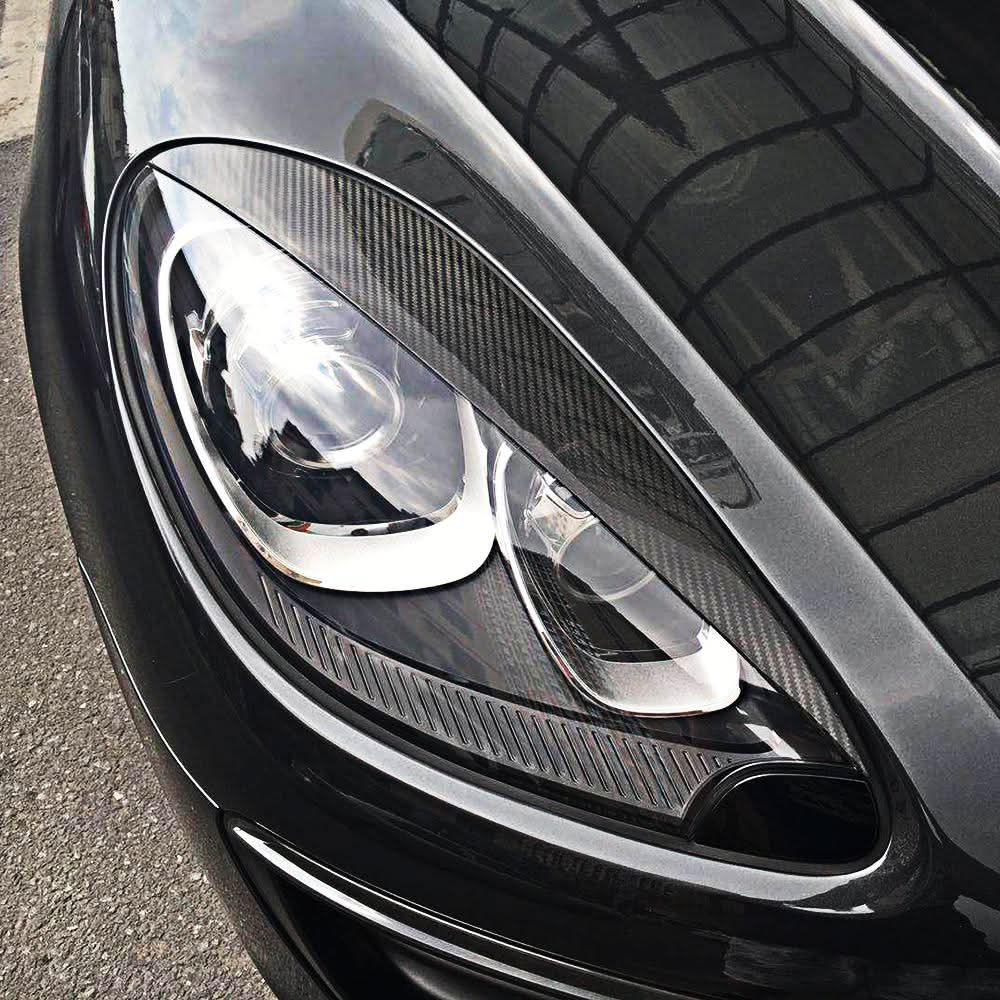 Carbon Fibre Headlight Trims for Porsche Macan 14-17 - Carbon Factory