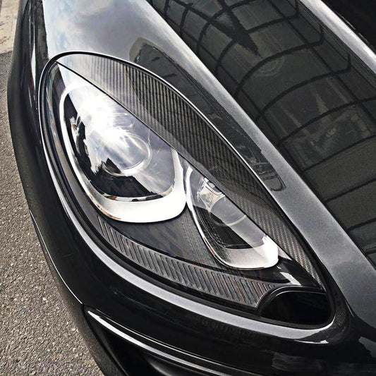 Carbon Fibre Headlight Trims for Porsche Macan 14-17 - Carbon Factory