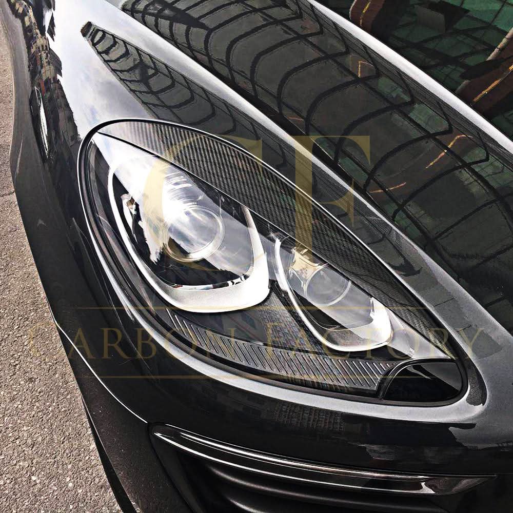 Carbon Fibre Headlight Trims for Porsche Macan 14-17 - Carbon Factory