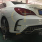 Carbon Fibre Rear Bumper Trims (4 Pieces) for Mercedes Benz W117 CLA 13-15 - Carbon Factory