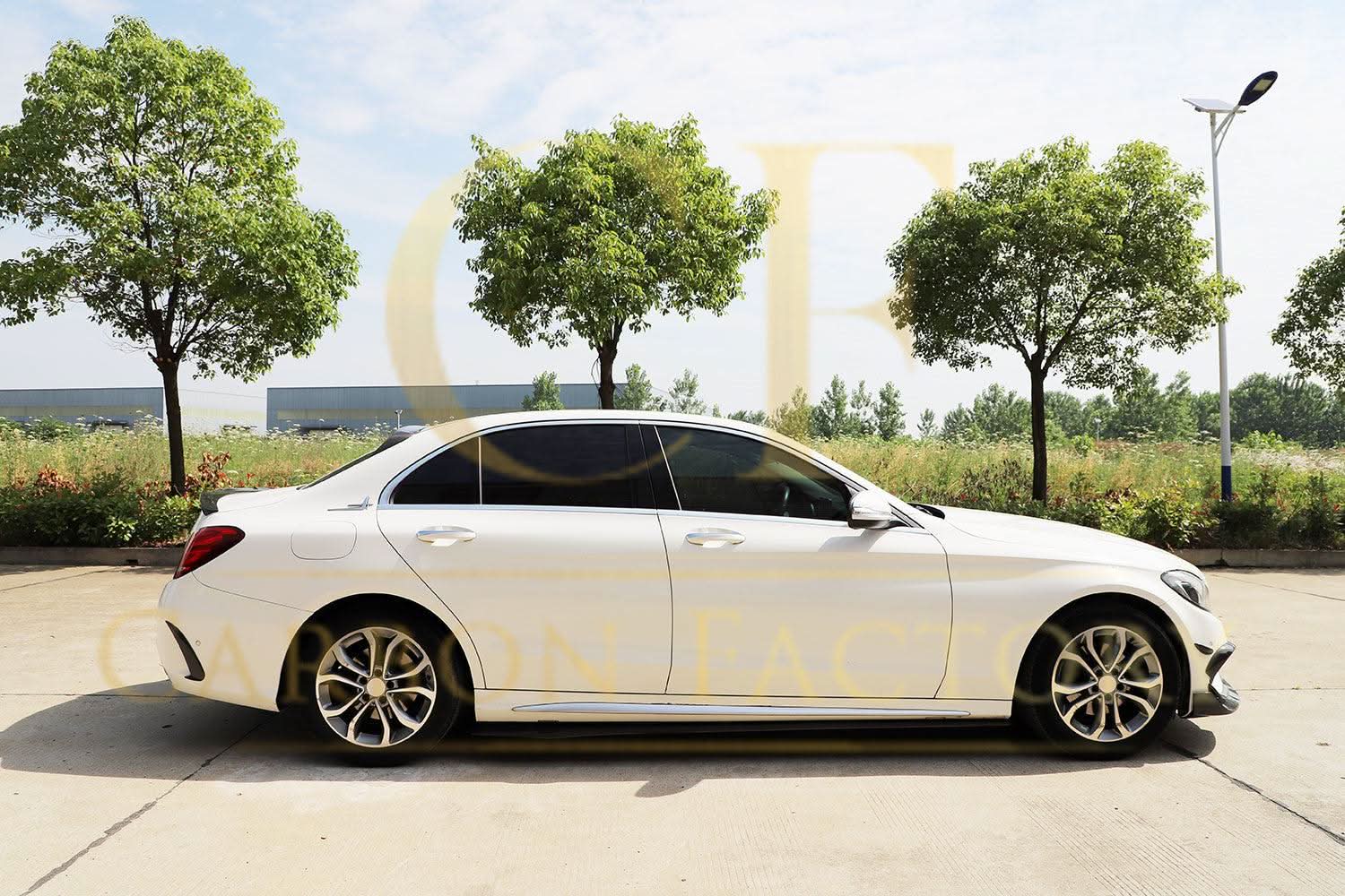 Carbon Fibre Rear Bumper Trims for Mercedes W205 C Class 4 Door Saloon 15-18 - Carbon Factory