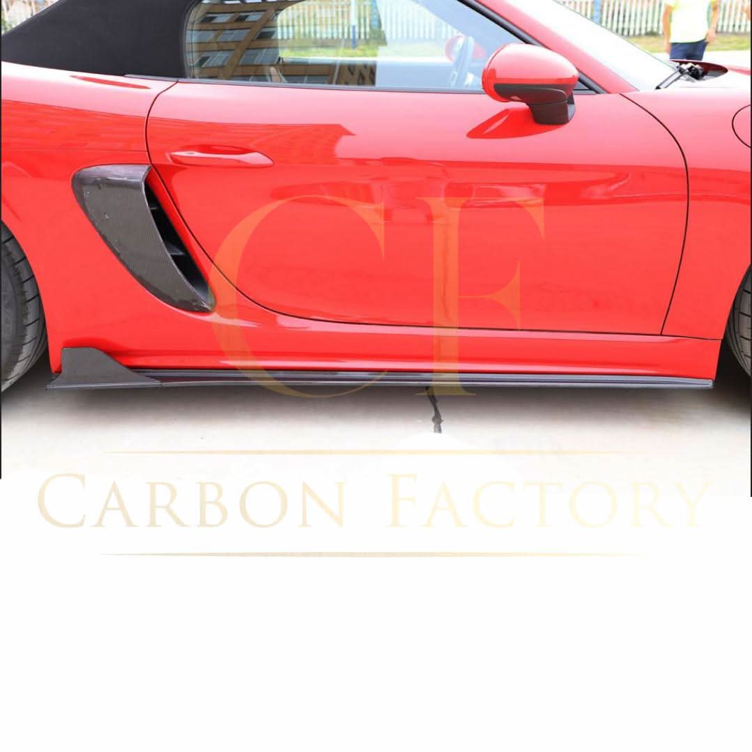 Carbon Fibre Side Vent Covers for Porsche Boxster & Cayman 718 16-19 - Carbon Factory