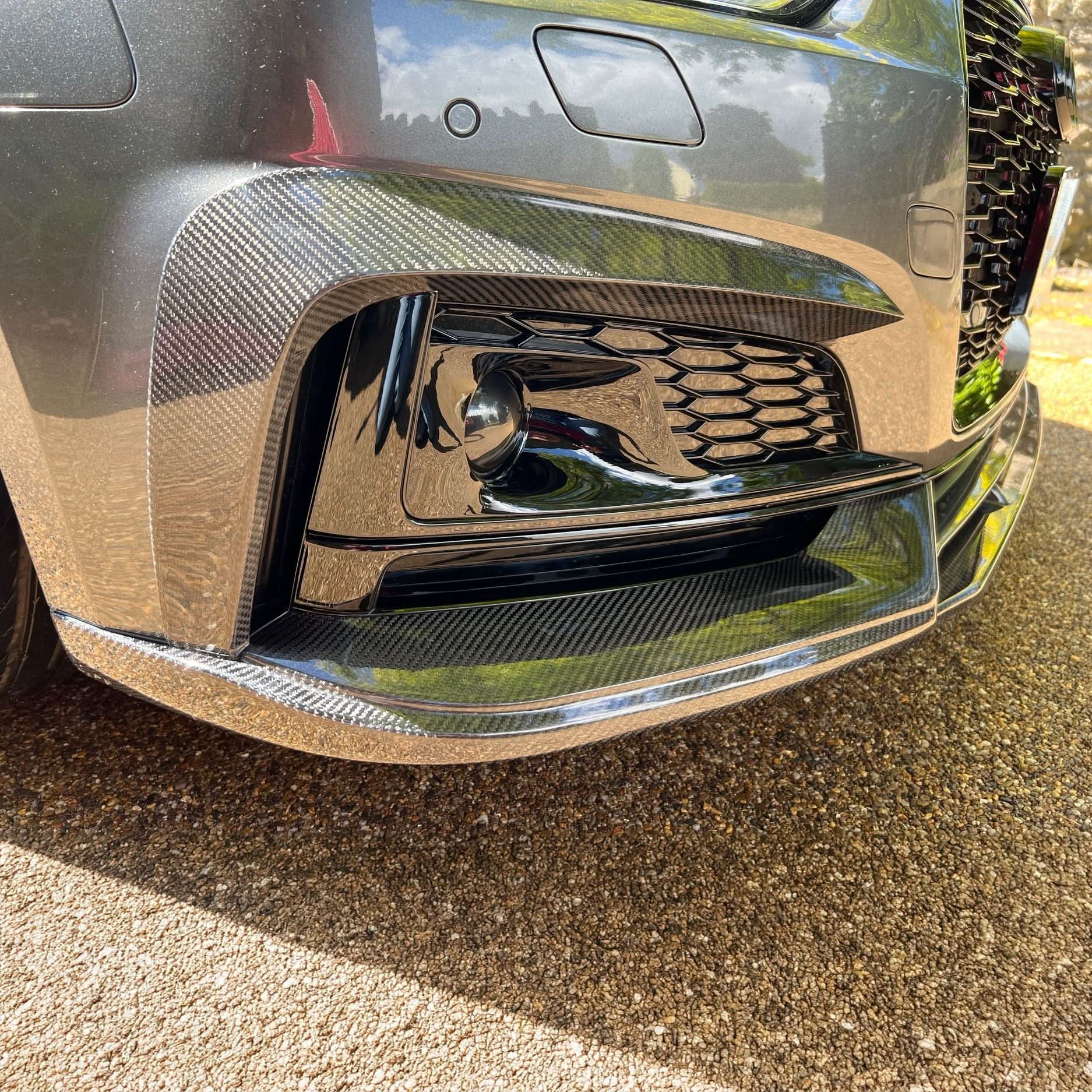 K Style Carbon Fibre Front Bumper Trims for Audi B9 A5 S Line & S5 17-19 - Carbon Factory