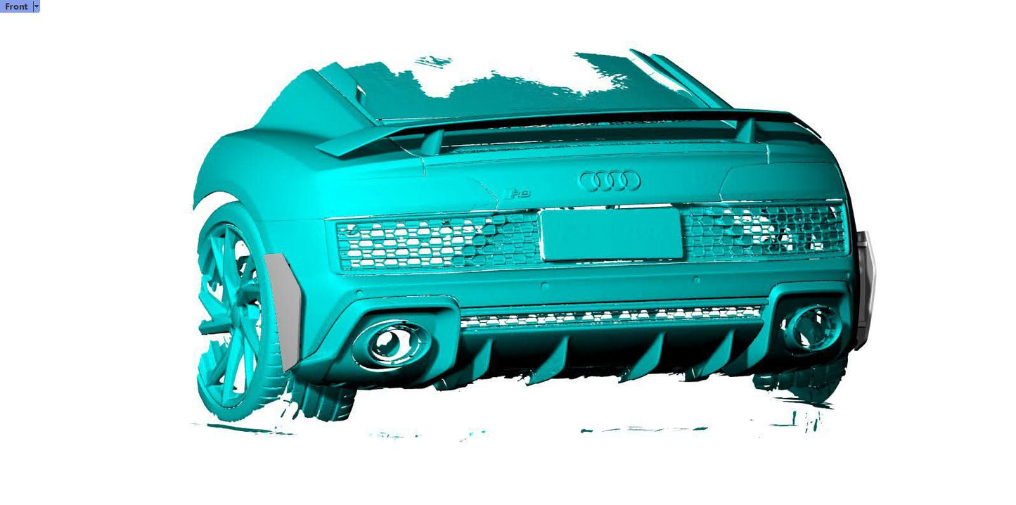 Performance Style Pre-Preg Carbon Fibre Rear Canards for Audi R8 V10 22-Present - Carbon Factory