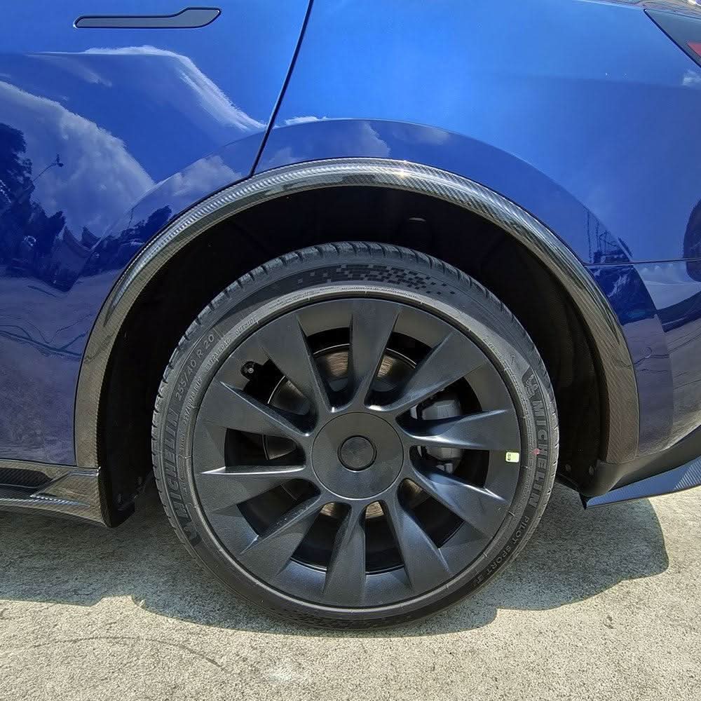 Pre-Preg Carbon Fibre Fender Trims for Tesla Model Y 19-23 - Carbon Factory