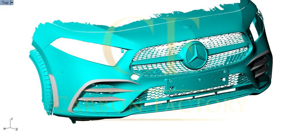 Pre-Preg Carbon Fibre Fog Light Trims for Mercedes Benz W177 A Class 19-Present - Carbon Factory