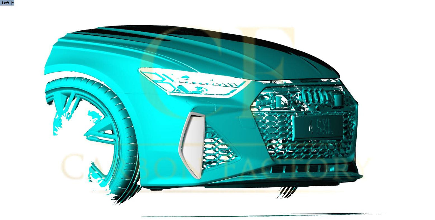 Pre-Preg Carbon Fibre Front Bumper Trims for Audi C8 RS6 19-22 - Carbon Factory