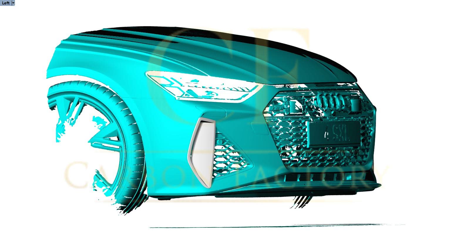 Pre-Preg Carbon Fibre Front Bumper Trims for Audi C8 RS6 19-22 - Carbon Factory