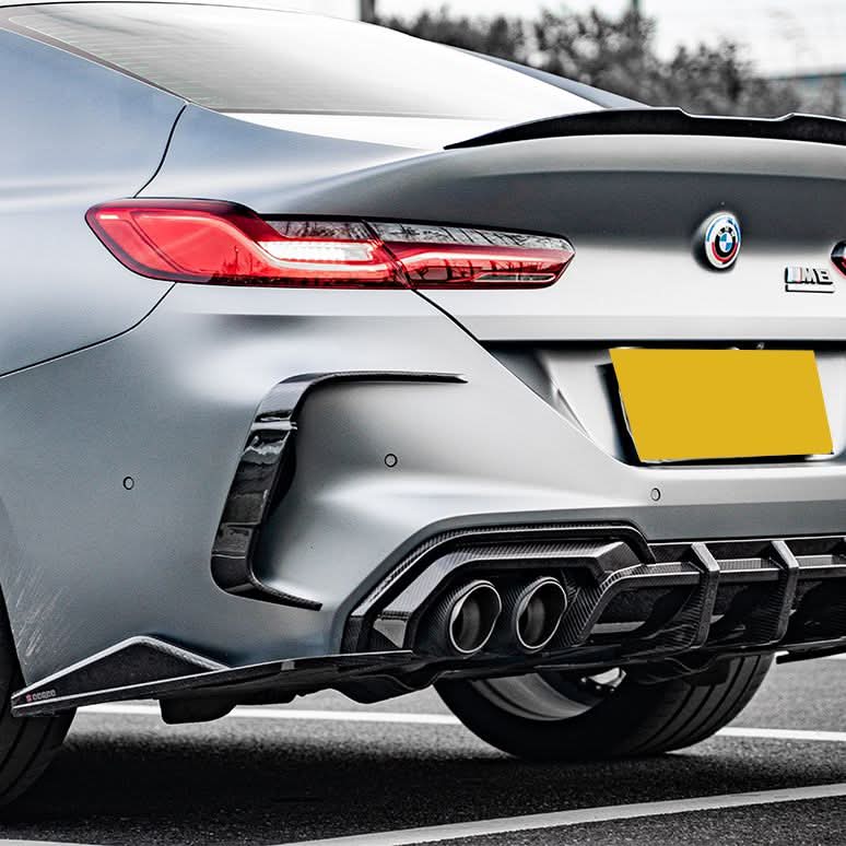 SQ Style Pre-Preg Carbon Fibre Rear Trims for BMW F91 F92 M8 20-Present - Carbon Factory