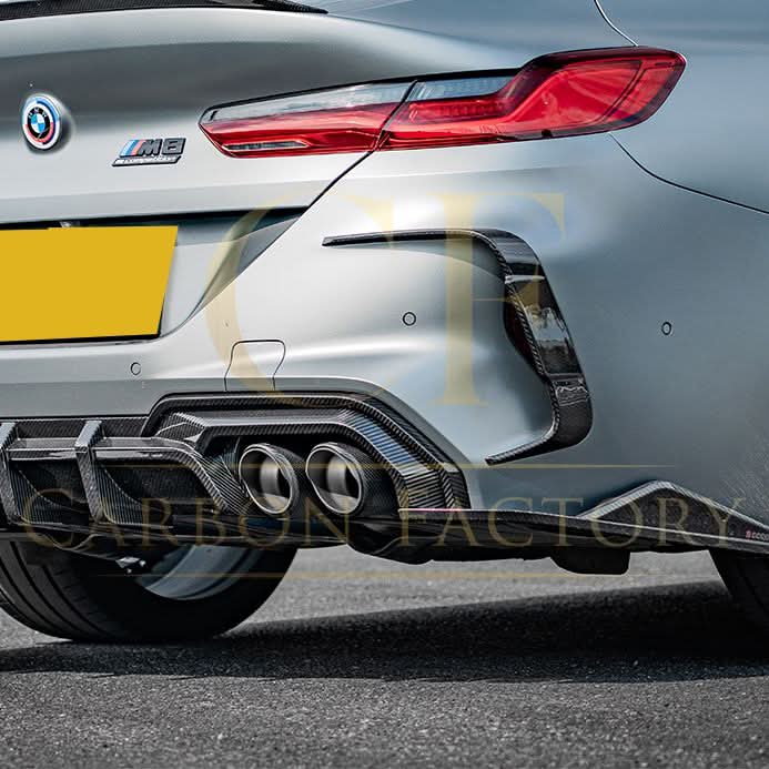 SQ Style Pre-Preg Carbon Fibre Rear Trims for BMW F93 M8 20-Present - Carbon Factory