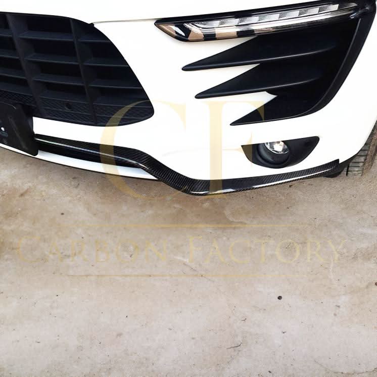 V Style Carbon Fibre Front Canards for Porsche Macan 14-17 - Carbon Factory