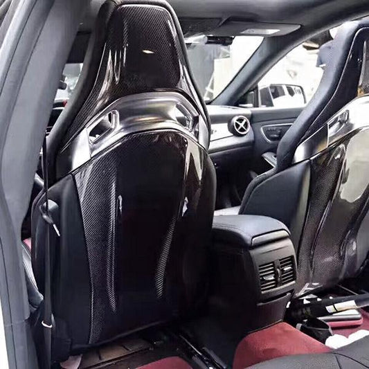 Carbon Fibre Seat Covers (Set of 2) for Mercedes Benz AMG W176 A45 CLA45 GLA45 - Carbon Factory