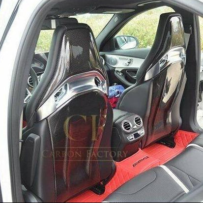 Carbon Fibre Seat Covers (Set of 2) for Mercedes Benz AMG W176 A45 CLA45 GLA45 - Carbon Factory