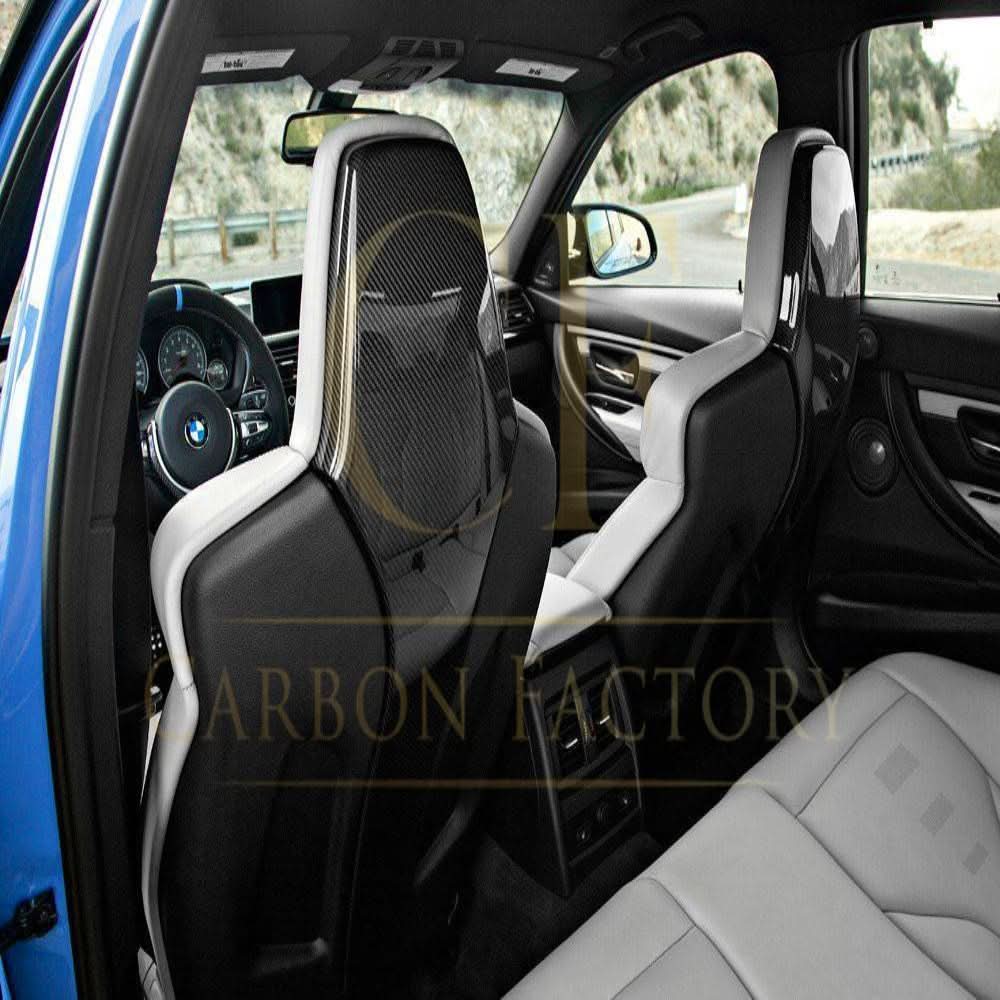 Pre-preg Carbon Fibre Seat Covers Pair for BMW F80 M3 F82 F83 M4 14-20 - Carbon Factory