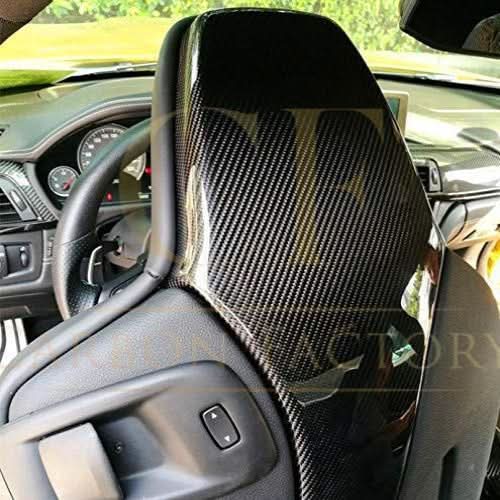 Pre-preg Carbon Fibre Seat Covers Pair for BMW F80 M3 F82 F83 M4 14-20 - Carbon Factory