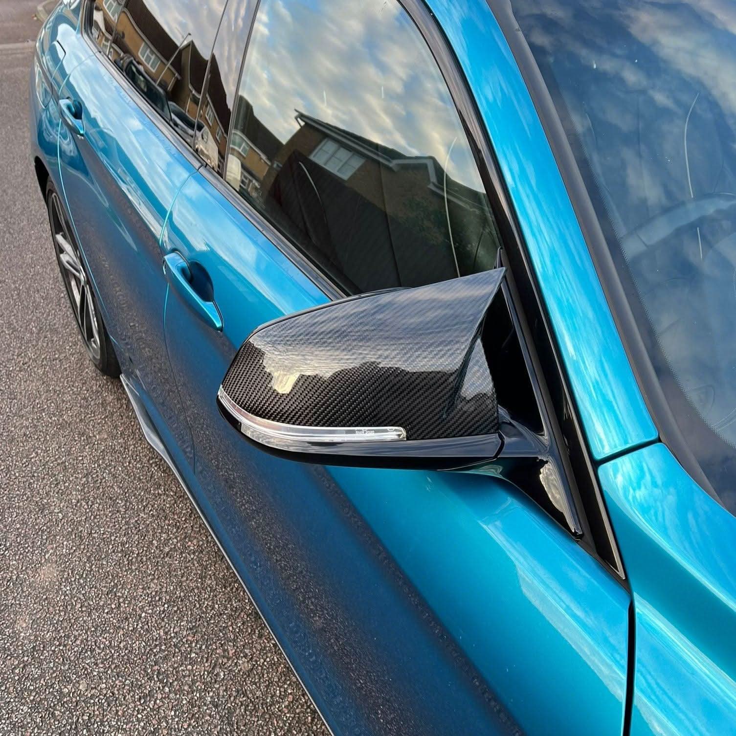 M4 Style Carbon Fibre Replacement Mirror Covers for BMW 3 Series F30 F31 F34 F35 13-19 - Carbon Factory