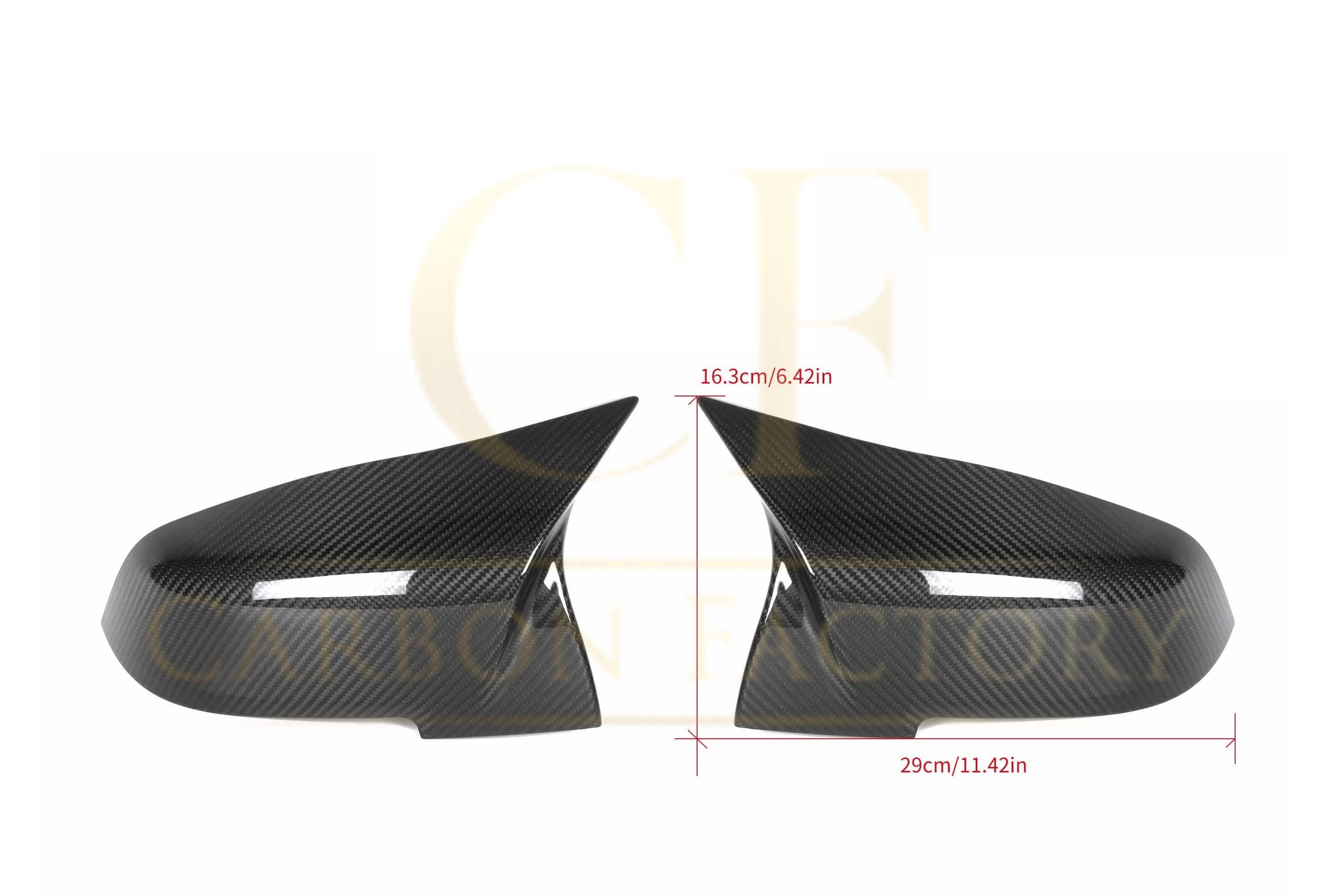 V Style Carbon Fibre Replacement Mirror Cover for BMW F22 2 Series F87 M2 13-21 - Carbon Factory