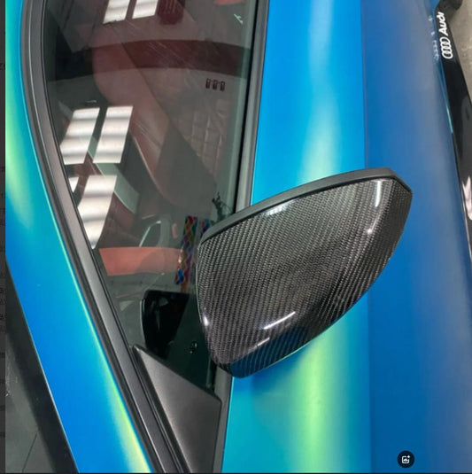 Carbon Fibre Replacement Mirror Covers for Audi 8S TT TTS TTRS MK3 R8 Gen 2 15-21 - Carbon Factory