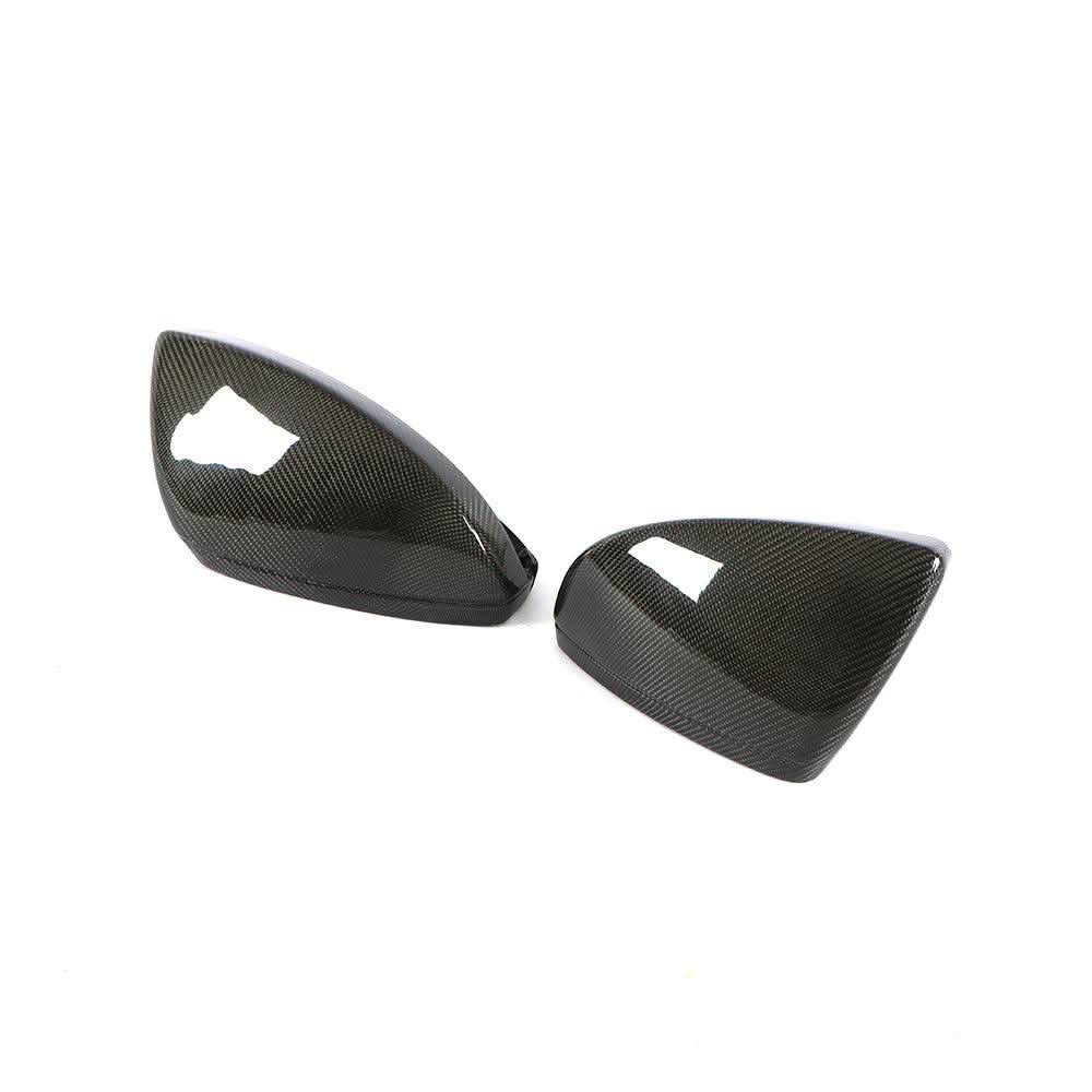 Replacement Carbon Fibre Mirror Covers for Audi C8 A6 RS6 A7 A8 LHD 19-23 - Carbon Factory