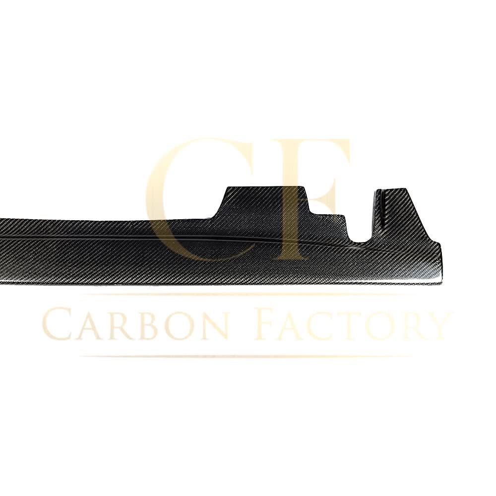 Carbon fibre side skirts for BMW E92 E93 M3 (2007-2013), showing sleek, lightweight aerodynamic design on the vehicle's side.