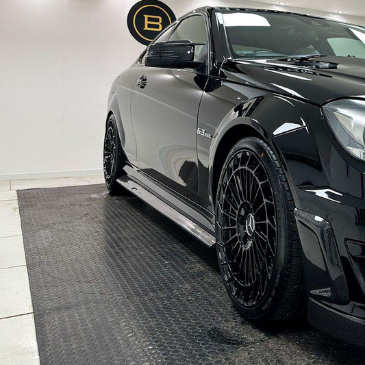 Carbon Fibre Side Skirts for Mercedes Benz W204 C63 Facelift 12-14 - Carbon Factory