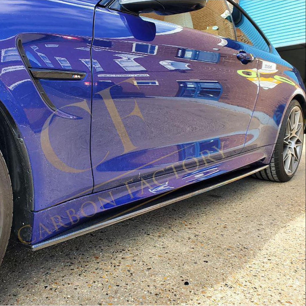 MP Style Carbon Fibre Side Skirts Extension for BMW F82 F83 M4 14-20 - Carbon Factory