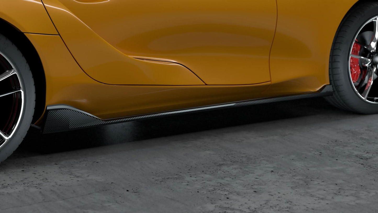 MZ Style Carbon Fibre Side Skirts for Toyota A90 Supra 19-Present - Carbon Factory
