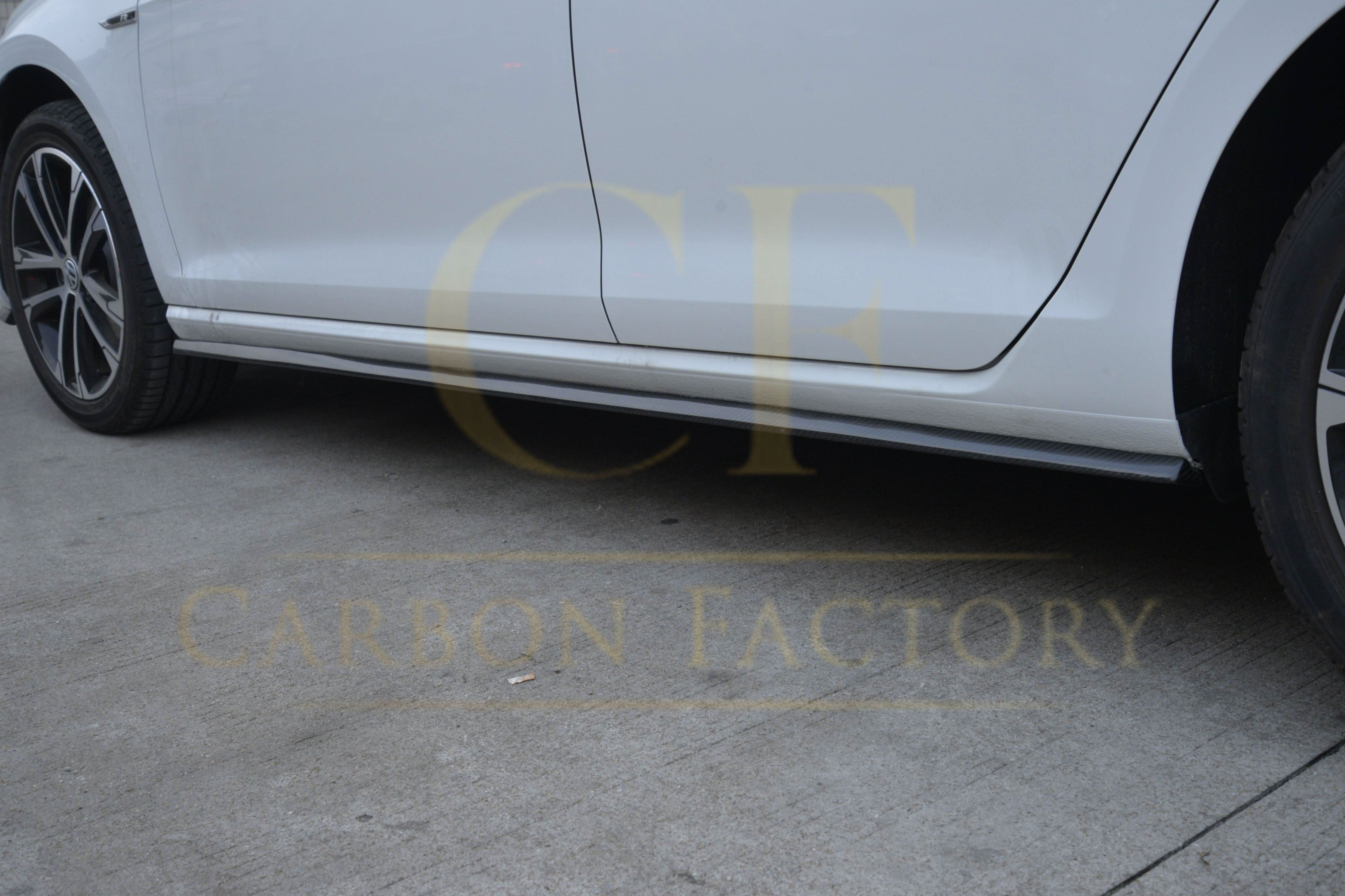 OEM Style Carbon Fibre Side Skirts for VW Golf MK7.5 inc R 17-20 - Carbon Factory