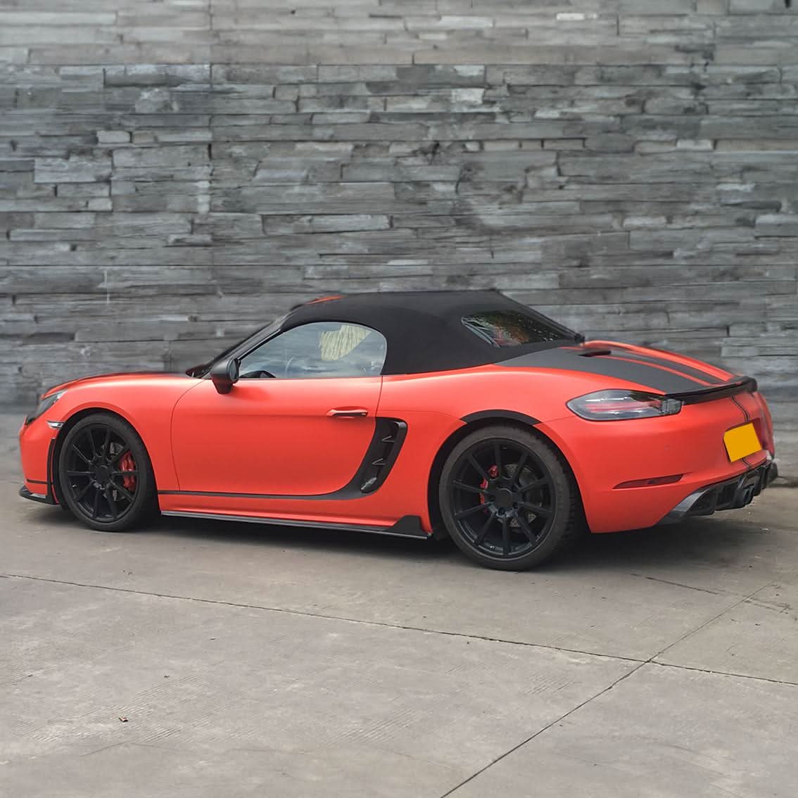 P Style Carbon Fibre Side Skirts for Porsche Boxster & Cayman 718 16-19 - Carbon Factory