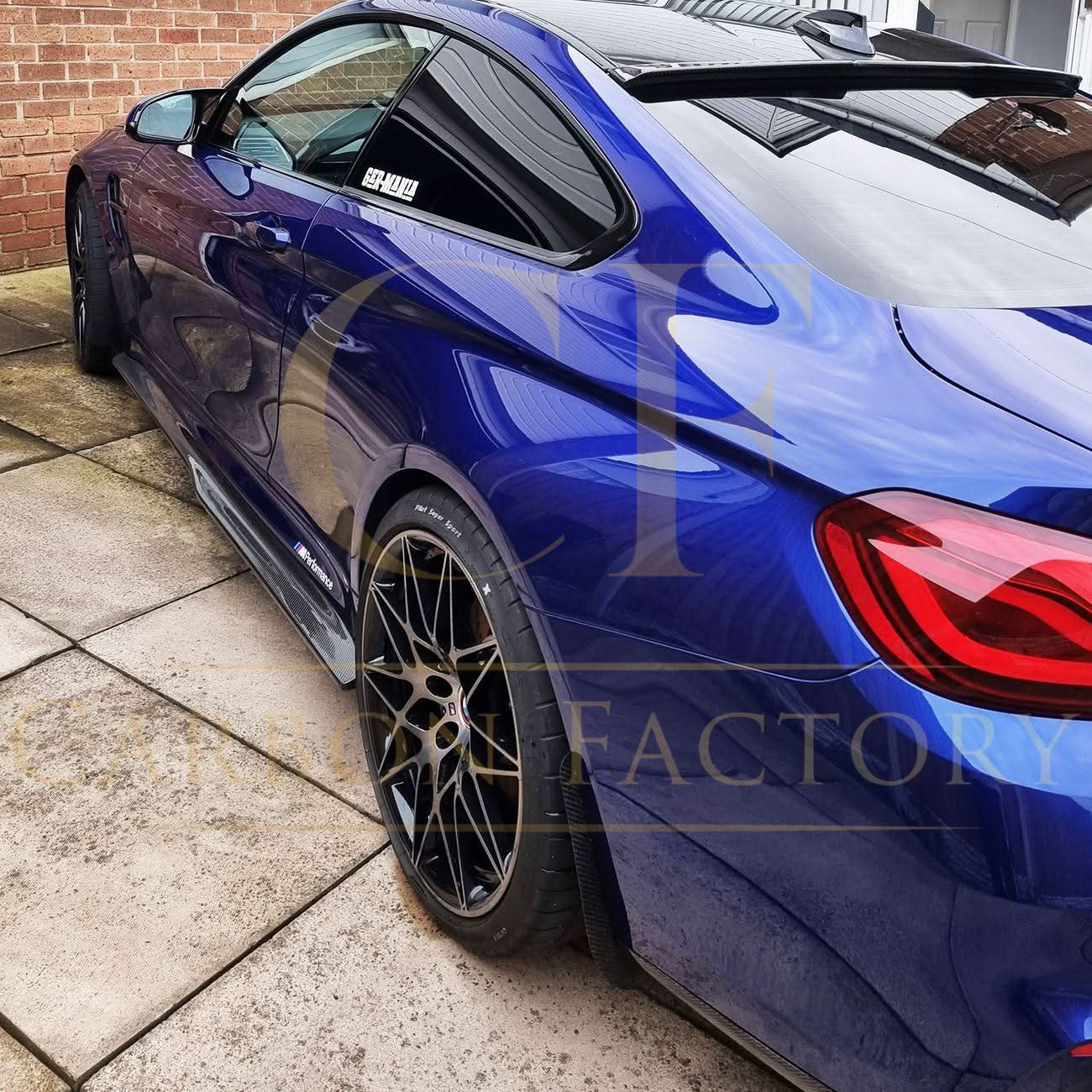 PSM Style Carbon Fibre Side Skirts Extension for BMW F82 F83 M4 14-20 - Carbon Factory