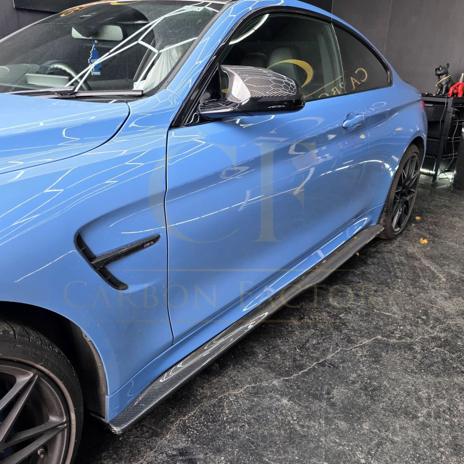 PSM Style Carbon Fibre Side Skirts Extension for BMW F82 F83 M4 14-20 - Carbon Factory