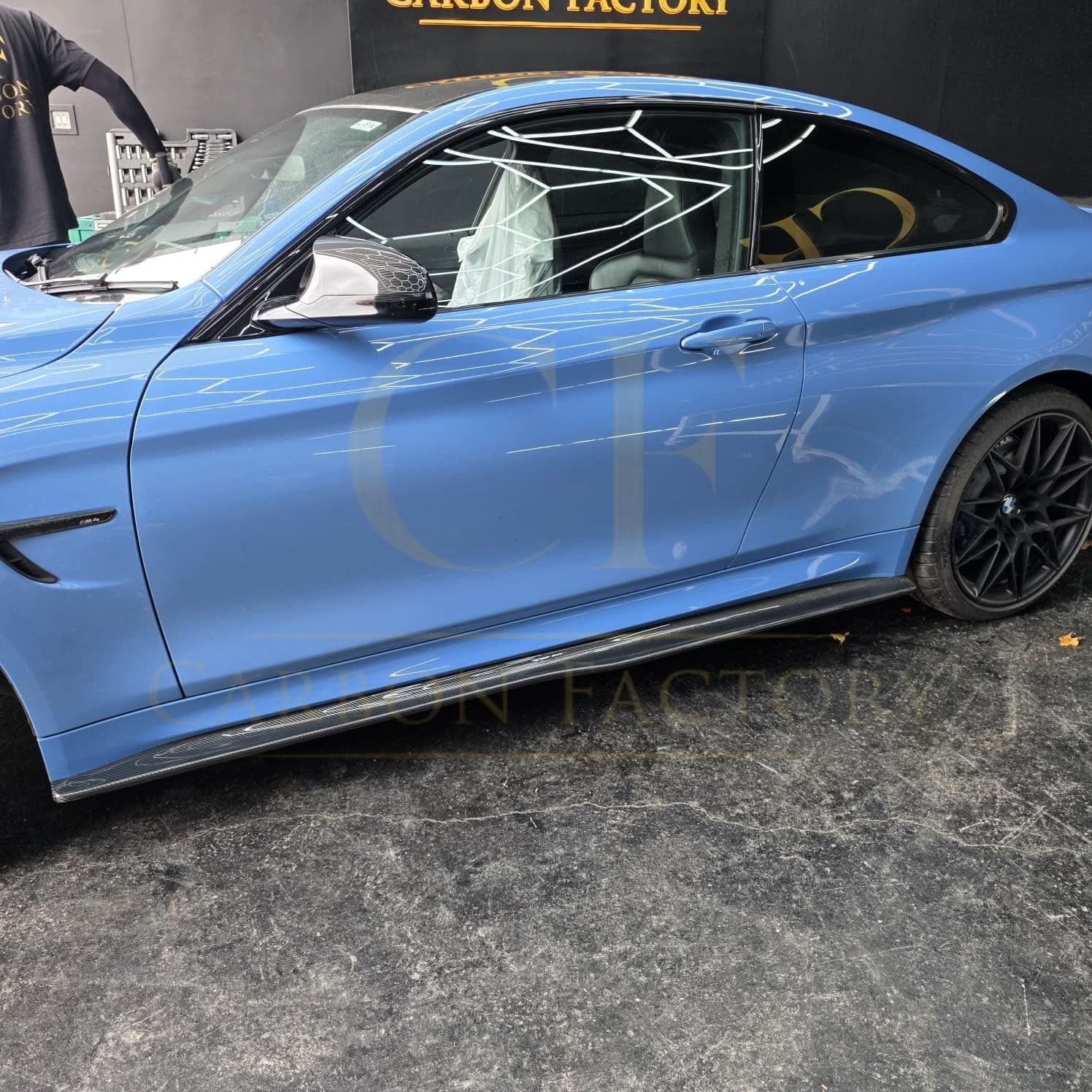 PSM Style Carbon Fibre Side Skirts Extension for BMW F82 F83 M4 14-20 - Carbon Factory