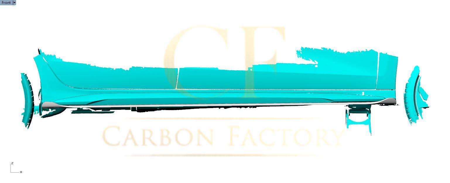 V Style Carbon Fibre Side Skirts for Audi A3 S3 Saloon 20-22 - Carbon Factory