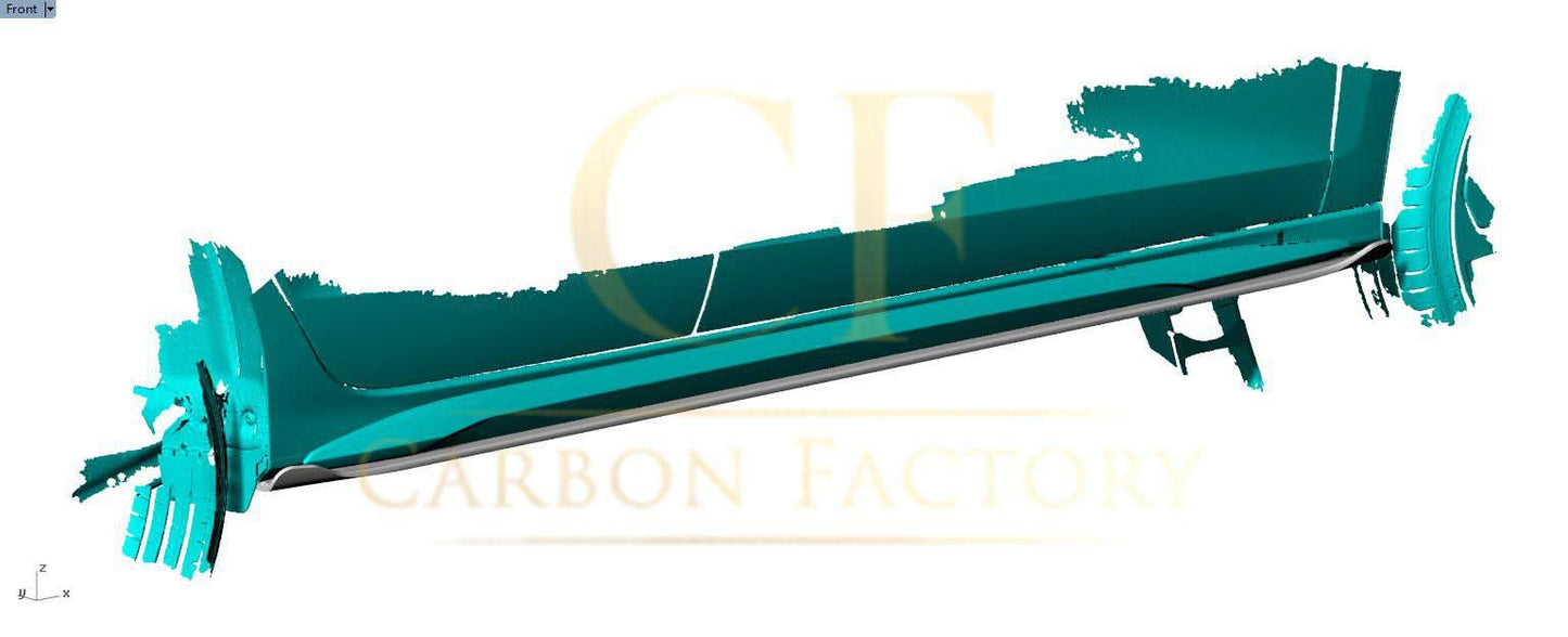 V Style Carbon Fibre Side Skirts for Audi A3 S3 Saloon 20-22 - Carbon Factory