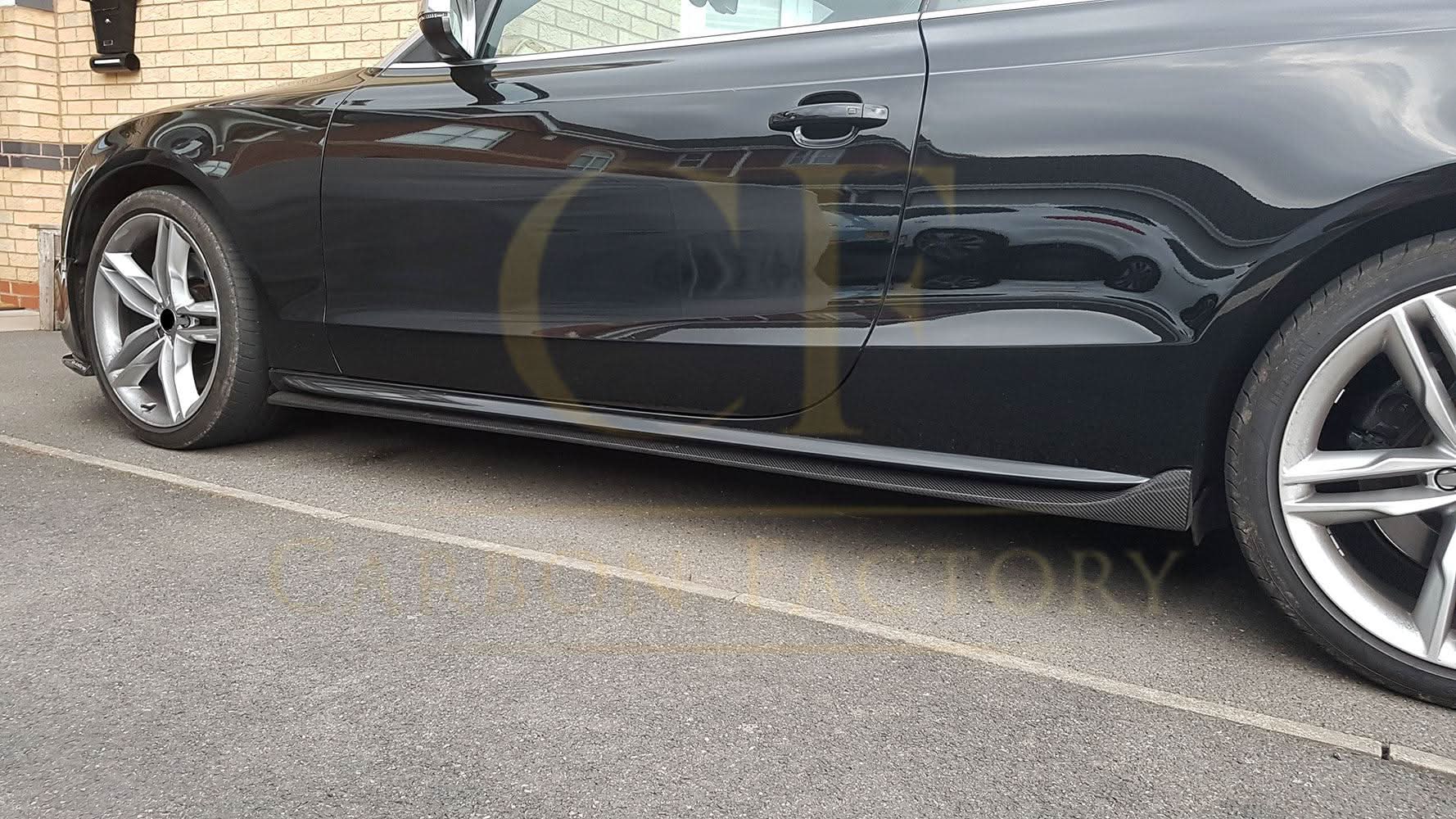 V Style Carbon Fibre Side Skirts for Audi B8 B8.5 A5 S5 2 Door 07-16 - Carbon Factory