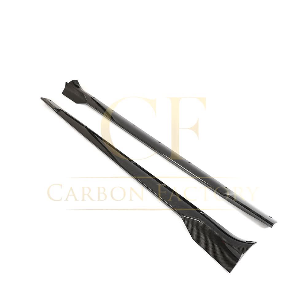 V Style Carbon Fibre Side Skirts for Tesla Model S Facelift 21-Present - Carbon Factory